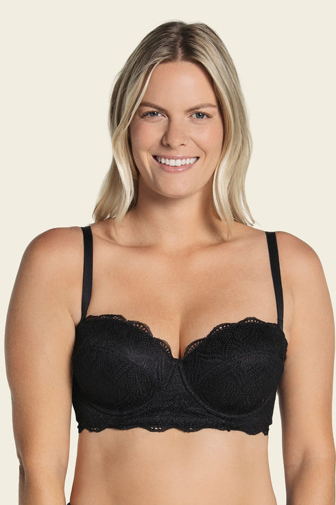 Leonisa Convertible Balconette Lace Push Up Bra
